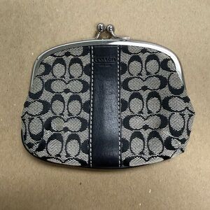Coach Black and Cream Clutch